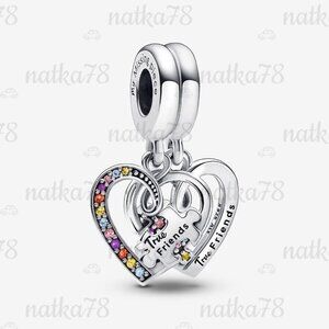 Pandora Puzzle Piece Hearts Splittable Friendship Dangle Charm